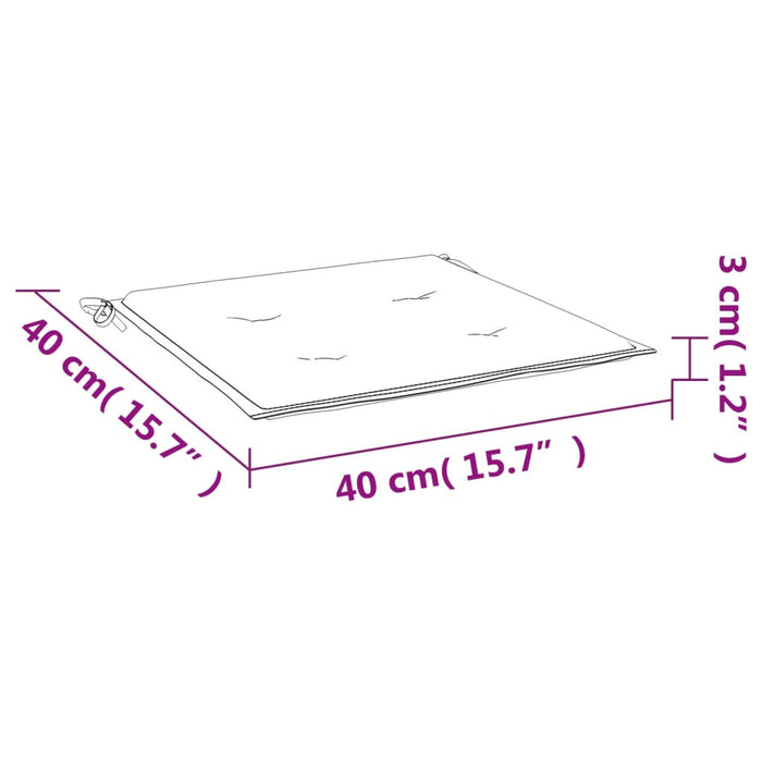Perne scaune grădină 4 buc. crem 40x40x3 cm țesătură Oxford - WALTI WALTI