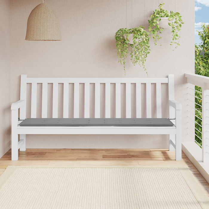 Pernă de bancă de grădină, gri, 200x50x4 cm, textil oxford WALTI