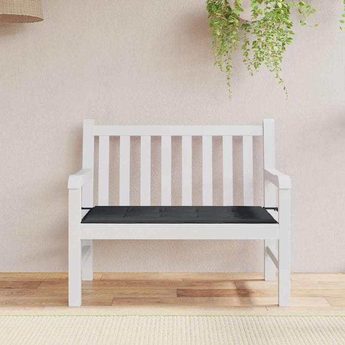 Pernă de bancă de grădină, negru, 120x50x4 cm, textil oxford WALTI