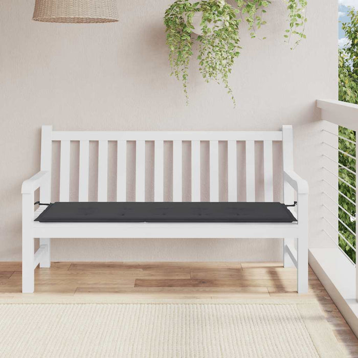 Pernă de bancă de grădină, negru, 150x50x4 cm, textil oxford WALTI