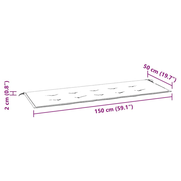 Pernă de bancă de grădină, bej, 150x50x2 cm, textil oxford WALTI