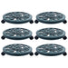 Suporturi de plante cu role, 6 buc., verde, 38 cm, plastic - WALTI WALTI