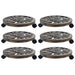 Suporturi de plante cu role, 6 buc., bronz, 38 cm, plastic - WALTI WALTI