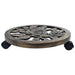 Suporturi de plante cu role, 6 buc., bronz, 38 cm, plastic - WALTI WALTI