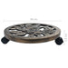 Suporturi de plante cu role, 6 buc., bronz, 38 cm, plastic - WALTI WALTI