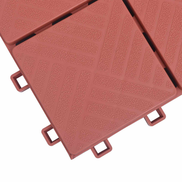 Plăci pentru Deck 10 pcs Roșu 30,5 x 30,5 x 2,2 cm - WALTI WALTI