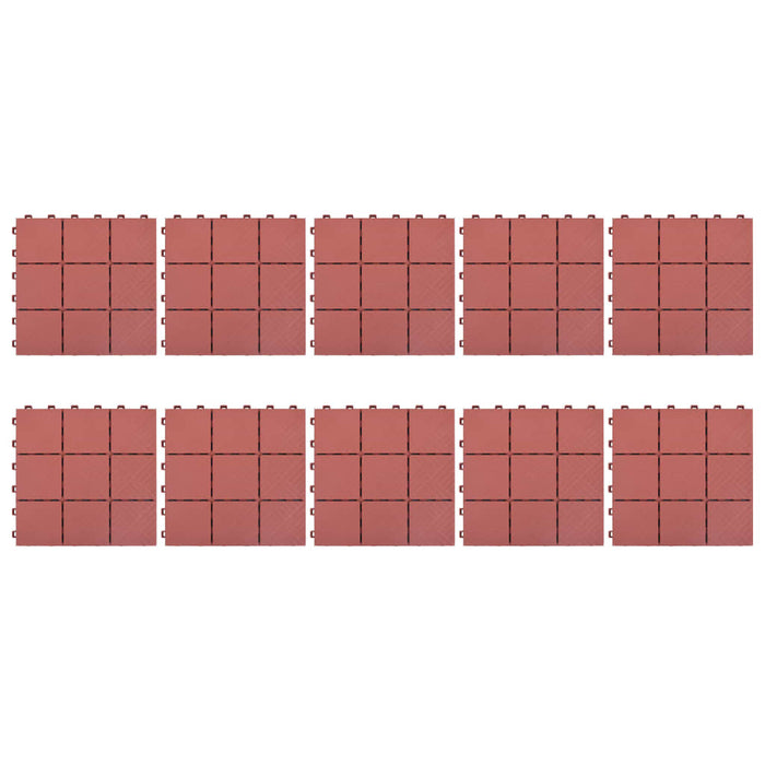 Plăci pardoseală, 10 buc., roșu, 30,5 x 30,5 cm, plastic - WALTI WALTI