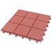 Plăci pentru Deck 10 pcs Roșu 30,5 x 30,5 x 2,2 cm - WALTI WALTI