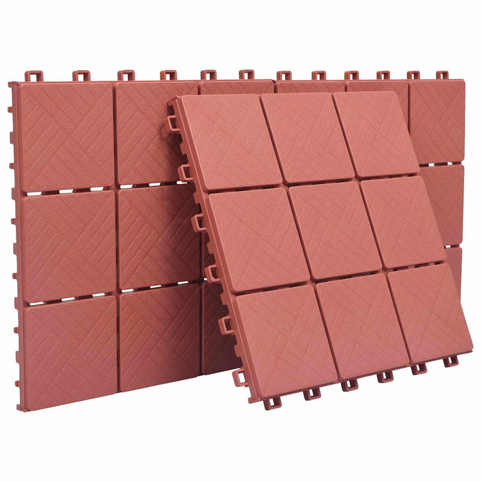 Plăci pentru Deck 10 pcs Roșu 30,5 x 30,5 x 2,2 cm - WALTI WALTI