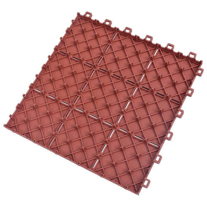 Plăci pentru Deck 10 pcs Roșu 30,5 x 30,5 x 2,2 cm - WALTI WALTI
