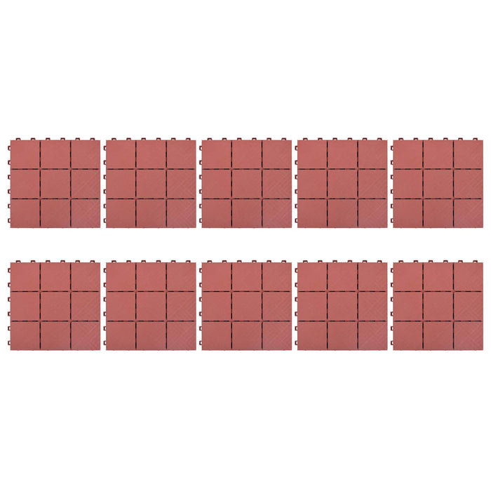 Plăci pentru Deck 10 pcs Roșu 30,5 x 30,5 x 2,2 cm - WALTI WALTI