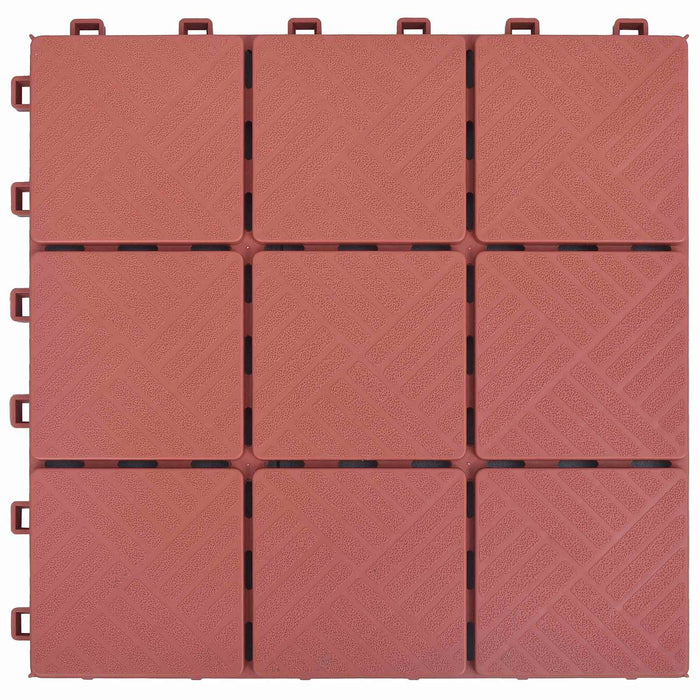 Plăci pentru Deck 10 pcs Roșu 30,5 x 30,5 x 2,2 cm - WALTI WALTI