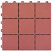 Plăci pentru Deck 10 pcs Roșu 30,5 x 30,5 x 2,2 cm - WALTI WALTI