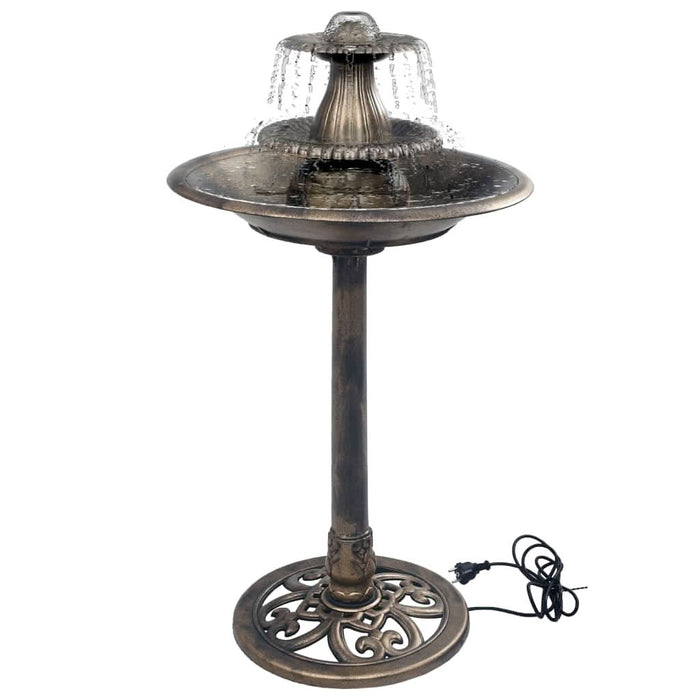 Bazin pentru păsări cu fântână, bronz, 50 x 91 cm, plastic - WALTI WALTI