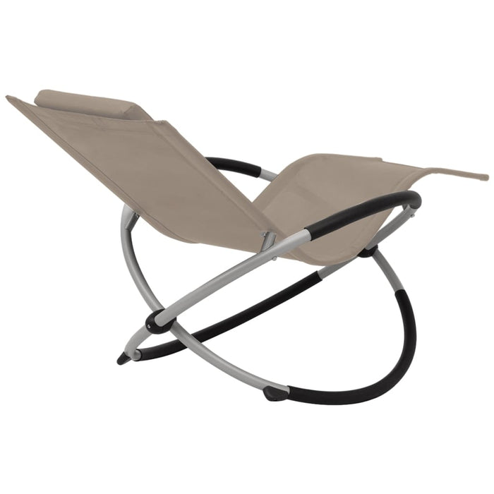 Șezlong geometric de exterior, gri taupe, oțel - WALTI WALTI