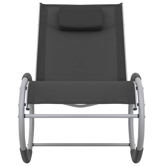 Scaun balansoar de exterior, negru, textilenă WALTI