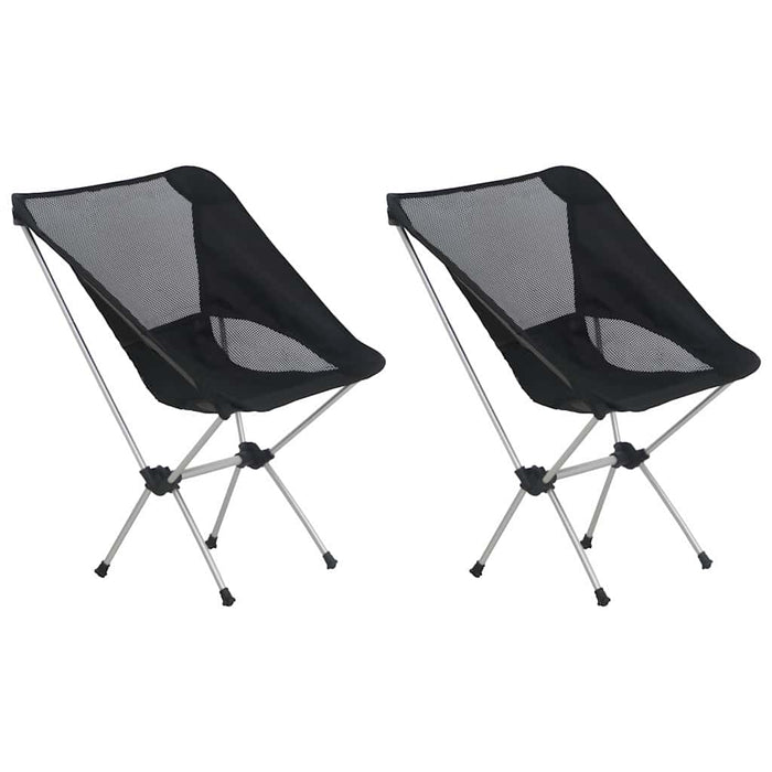Scaune camping pliabile cu husă, 2 buc., 54x50x65 cm, aluminiu WALTI