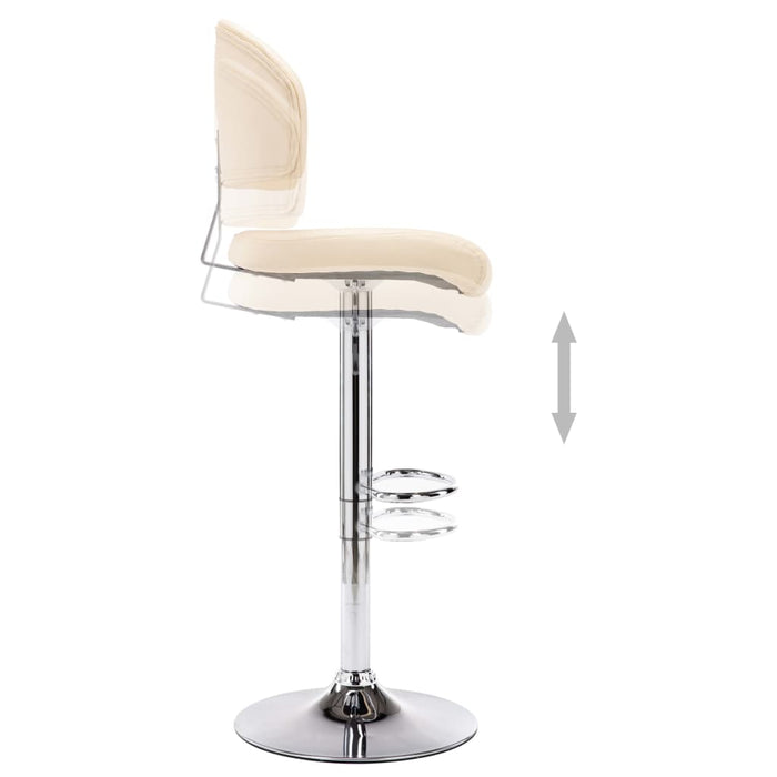 Scaun de bar, crem, piele ecologică WALTI