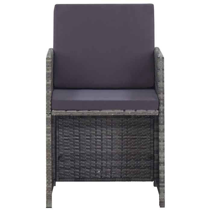 Set mobilier de exterior 5 piese antracit poliratan și acacia - WALTI WALTI