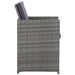 Set mobilier de exterior 5 piese antracit poliratan și acacia - WALTI WALTI