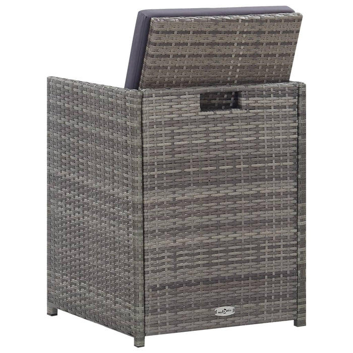 Set mobilier de exterior 5 piese antracit poliratan și acacia - WALTI WALTI