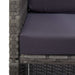 Set mobilier de exterior 5 piese antracit poliratan și acacia - WALTI WALTI