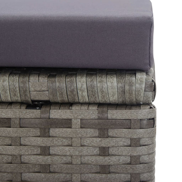Set mobilier de exterior 5 piese antracit poliratan și acacia - WALTI WALTI