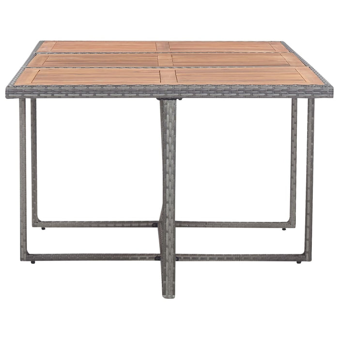 Set mobilier de exterior 11 piese antracit poliratan și acacia - WALTI WALTI