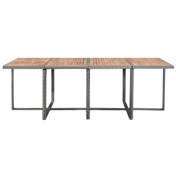 Set mobilier de exterior 13 piese antracit poliratan și acacia - WALTI WALTI
