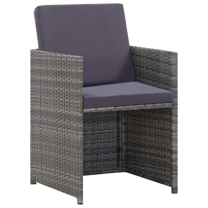 Set mobilier de exterior 13 piese antracit poliratan și acacia - WALTI WALTI