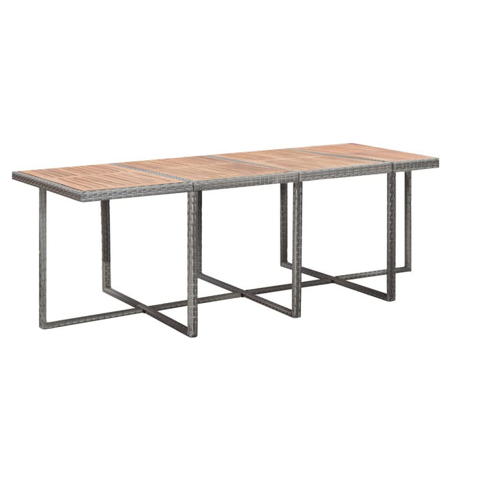 Set mobilier de exterior 13 piese antracit poliratan și acacia - WALTI WALTI