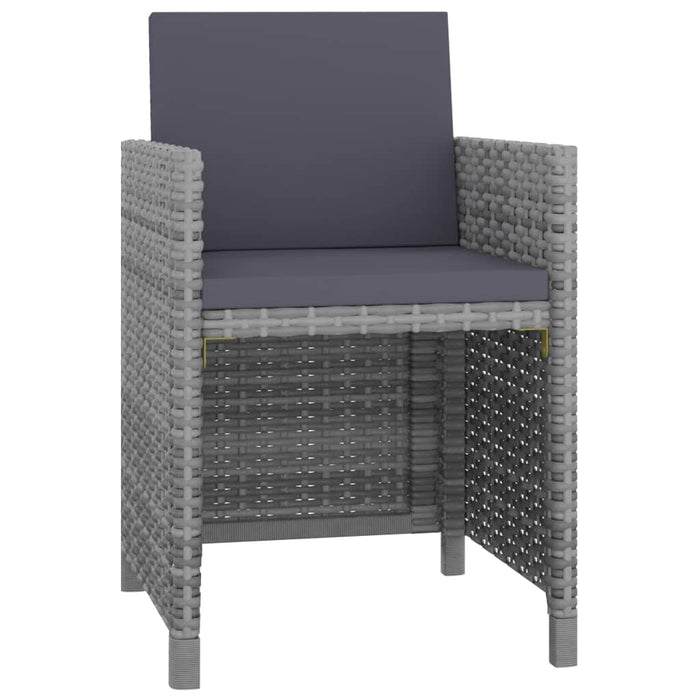 Set mobilier de exterior cu perne, 9 piese, antracit, poliratan - WALTI WALTI