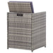 Set mobilier de exterior cu perne, 11 piese, gri, poliratan - WALTI WALTI