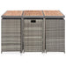 Set mobilier de exterior cu perne, 11 piese, gri, poliratan - WALTI WALTI