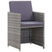 Set mobilier de exterior cu perne, 11 piese, gri, poliratan - WALTI WALTI