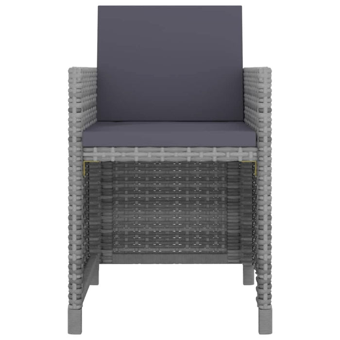 Set mobilier de exterior cu perne 13 piese, antracit, poliratan - WALTI WALTI
