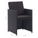 Set mobilier de exterior cu perne, 13 piese, negru, poliratan - WALTI WALTI