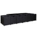 Set mobilier de exterior cu perne, 13 piese, negru, poliratan - WALTI WALTI