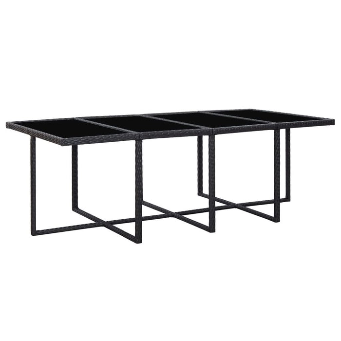 Set mobilier de exterior cu perne, 13 piese, negru, poliratan - WALTI WALTI