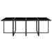 Set mobilier de exterior cu perne, 13 piese, negru, poliratan - WALTI WALTI