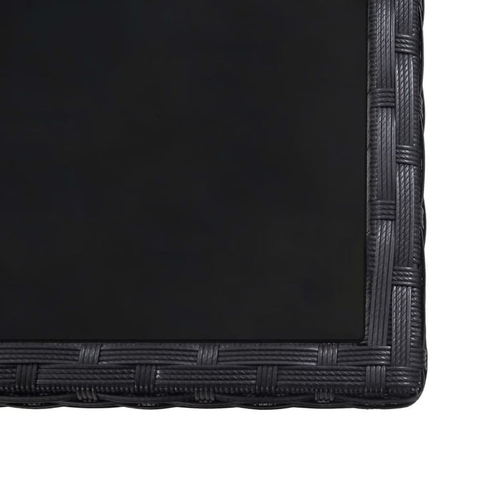 Set mobilier de exterior cu perne, 13 piese, negru, poliratan - WALTI WALTI