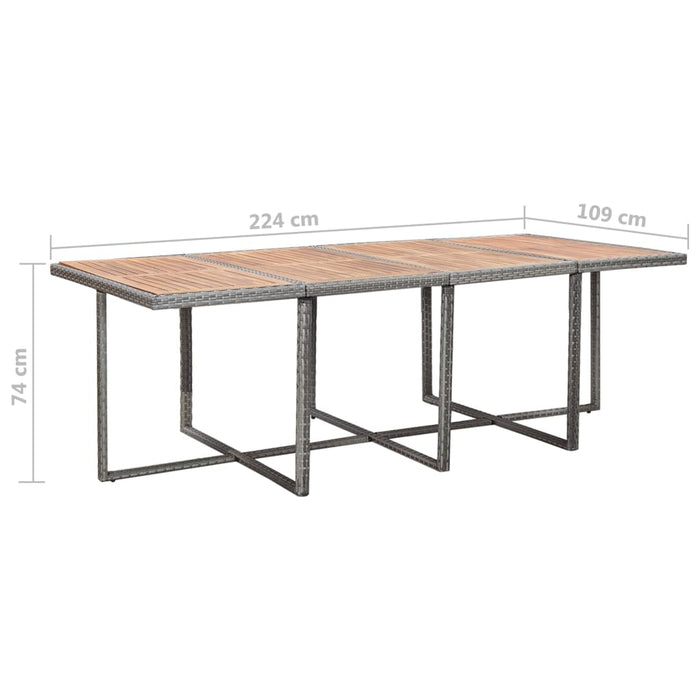 Set mobilier de exterior cu perne 13 piese, antracit, poliratan - WALTI WALTI