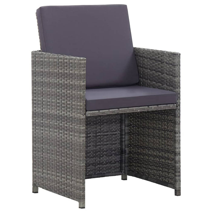 Set mobilier de exterior cu perne 13 piese, antracit, poliratan - WALTI WALTI