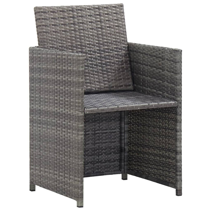 Set mobilier de exterior cu perne 13 piese, antracit, poliratan - WALTI WALTI