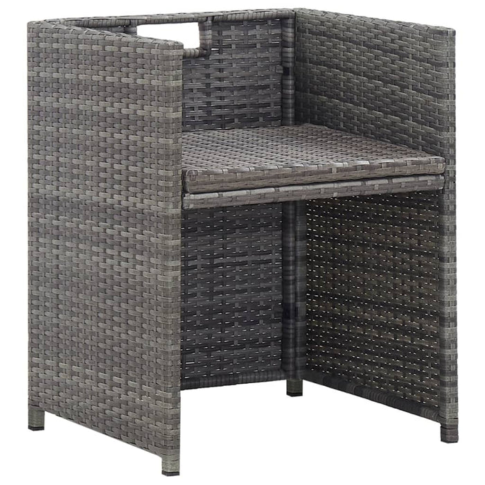 Set mobilier de exterior cu perne 13 piese, antracit, poliratan - WALTI WALTI