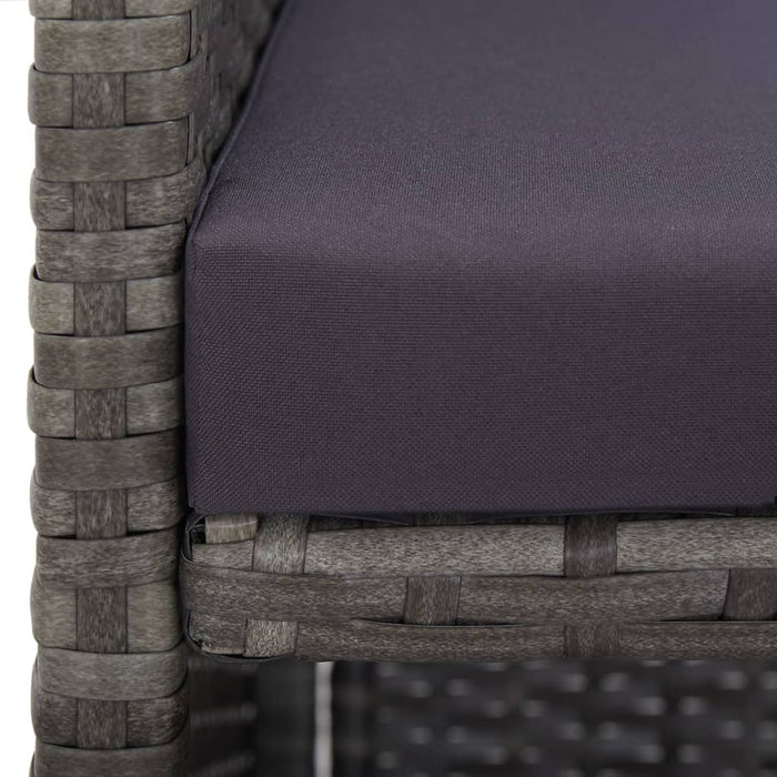 Set mobilier de exterior cu perne 13 piese, antracit, poliratan - WALTI WALTI