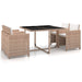 Set mobilier de exterior cu perne, 5 piese, bej, poliratan - WALTI WALTI