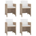 Set mobilier de exterior cu perne, 5 piese, bej, poliratan - WALTI WALTI