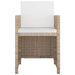 Set mobilier de exterior cu perne, 5 piese, bej, poliratan - WALTI WALTI