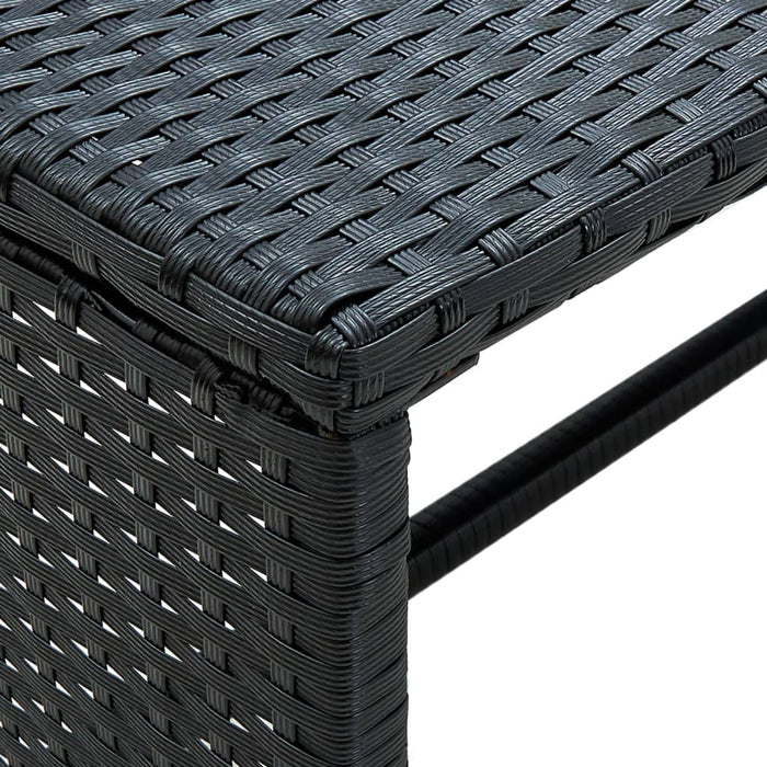 Set mobilier de grădină cu perne, 4 piese, negru, poliratan - WALTI WALTI